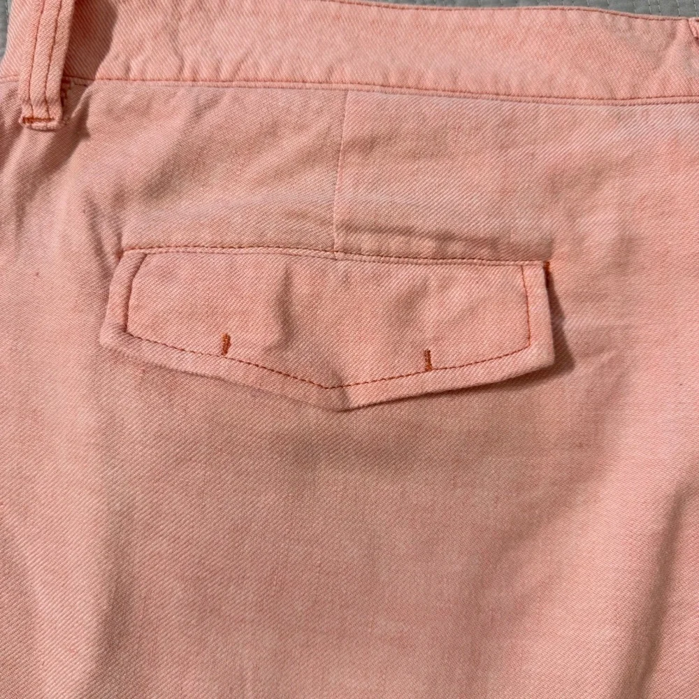 Tommy Bahama Mens Size 42 Salmon Pink Linen Blend Flat Front Shorts